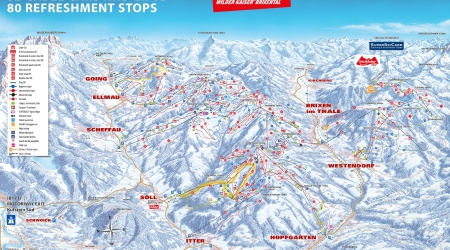 Pistekaart SkiWelt Wilder Kaiser - Brixental